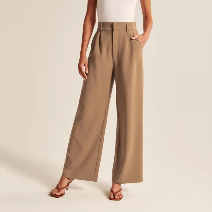Hannah - Women's Loose Fit Wide Leg Trousers