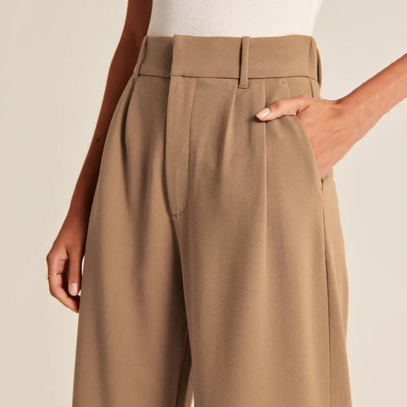 Hannah - Women's Loose Fit Wide Leg Trousers